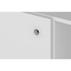 DunaWest Wooden Ironing Board Storage cabinet with 3 Open Compartments, White and Gray