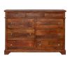 DunaWest Sideboard with 9 Drawers and Wooden Frame, Cherry Brown