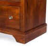 DunaWest Sideboard with 9 Drawers and Wooden Frame, Cherry Brown