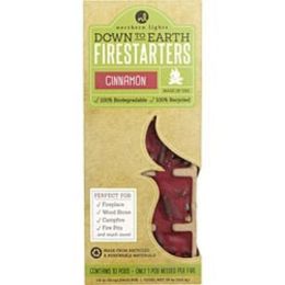 Cinnamon Firestarters By  Down To Earth Firestarters Fragranced Colored Wax Combined With Recycled And Renewable Material. Box Contains 10x1.8 Oz Each