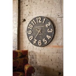 Black And White Wooden Wall Clock