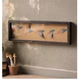 Framed Paper Flying Birds Under Glass