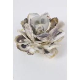 Oyster Shell Flower Votive Holder