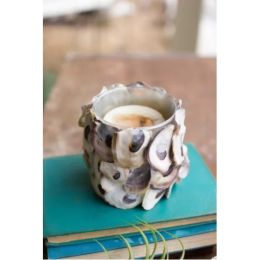 Oyster Shell Round Candle Holder