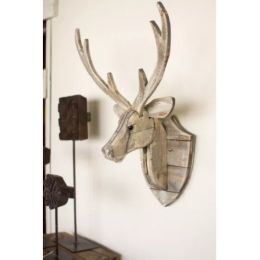 Recycled Wooden Deer Head Wall Hanging