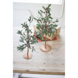 Set Of Two Artificial Mistletoe Trees