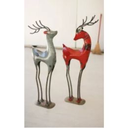 Set Of Two Recycled Iron Deer