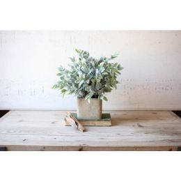 Artificial Sage Bush In A Square Pot