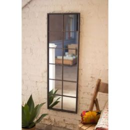 Metal Framed Wall Mirror With Twelve Windows