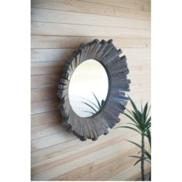 Recycled Wood Mirror 6" X 35"D