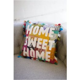 Home Sweet Home Kantha Pillow
