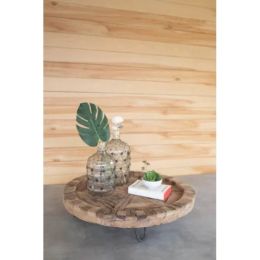 Recycled Round Wood Display Tray