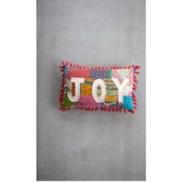 Christmas Joy - Kantha Pillow