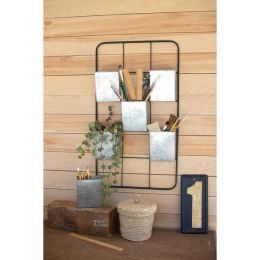 Metal Wall Rack With Six Pockets