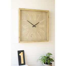 Square Wooden Wall Clock