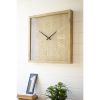 Square Wooden Wall Clock