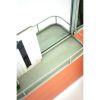 Industrial Green Tri-Folding Mirror With Shelf
