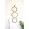 Triple Organic Wood Framed Wall Mirror