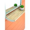Industrial Green Metal Framed Rectangle Mirror W Wood Shelf