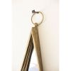 Tall Diamond Antique Brass Mirror