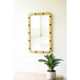 Black And Natural Framed Mirror