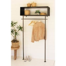 Tall Metal Shelf With Black Finish