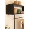 Tall Metal Shelf With Black Finish