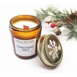 Christmas Tree Wood Wick Soy Candle