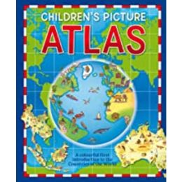 CHILDREN'S PICTURE ATLAS Colorful detail, maps, flags, glossary, index (Age 7)