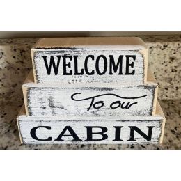 Welcome To Our Cabin Blocks