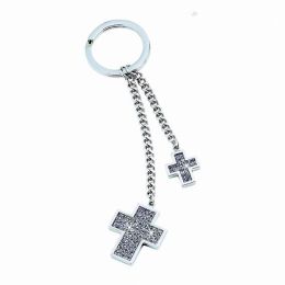 Glitter Galore Double Cross Key Chain