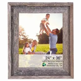 27"x39" Rustic Smoky Black Picture Frame with Plexiglass Holder