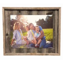 16"x19" Weathered Grey Picture Frame with Plexiglass Holder