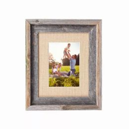 15"x18" Rustic Burlap Picture Frame with Plexiglass
