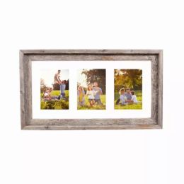 13"x23" Rustic White Picture Frame with Plexiglass Holder