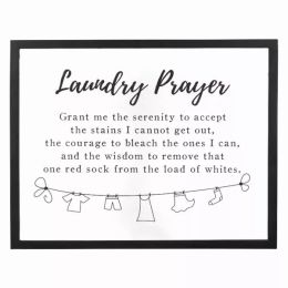 Black And White Laundry Prayer Wall Art
