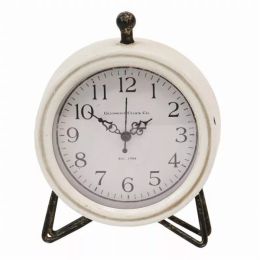 Rustic Black and White Table or Desk Clock