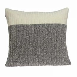 20" x 7" x 20" Clean Tan Pillow Cover With Down Insert