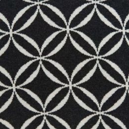 Geometric Design Black and White Cotton Pillow Cover