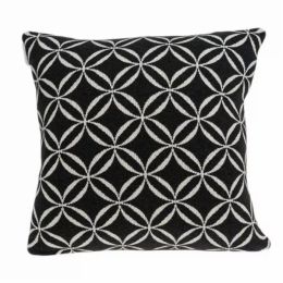 20" x 7" x 20" Transitional Black Pillow Cover With Poly Insert