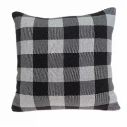 Buffalo Check Gray And Black Down Pillow