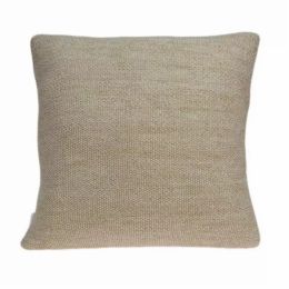 20" x 7" x 20" Elegant Transitional Tan Pillow Cover With Down Insert