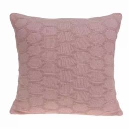 20" x 0.5" x 20" Transitional Pink Cotton Pillow Cover
