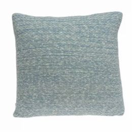 20" x 7" x 20" Transitional Blue Pillow Cover With Poly Insert