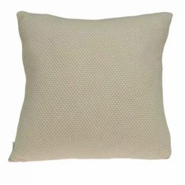 Casual Square Sweater Knit Beige Accent Pillow Cover