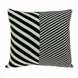 Contemporary Square Black and White Accent Pillow Cover