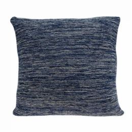 20" x 7" x 20" Decorative Transitional Blue Pillow Cover With Poly Insert