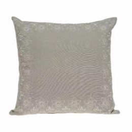 20" x 7" x 20" Decorative Transitional Beige Pillow Cover With Poly Insert