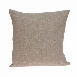 20" x 7" x 20" Elegant Tan Pillow Cover With Down Insert