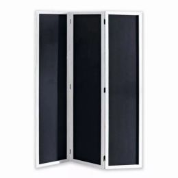 47" x 1.5" x 67" Black And White, Wood, Chalkboard - Screen